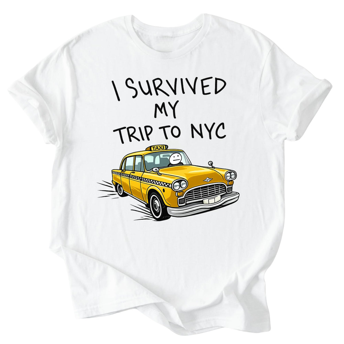 I Survived My Trip to NYC Tee, Funny Yellow Taxi Shirt