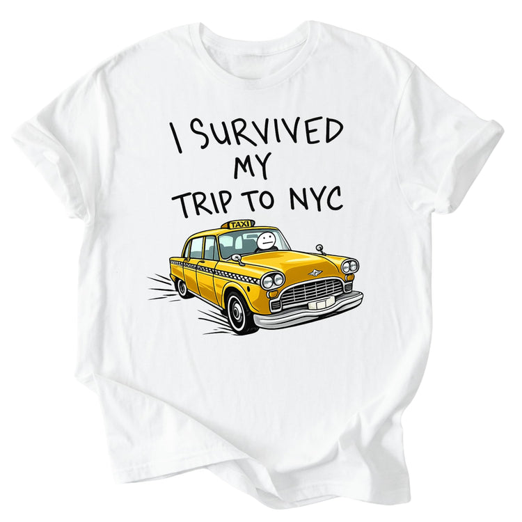 I Survived My Trip to NYC Tee, Funny Yellow Taxi Shirt