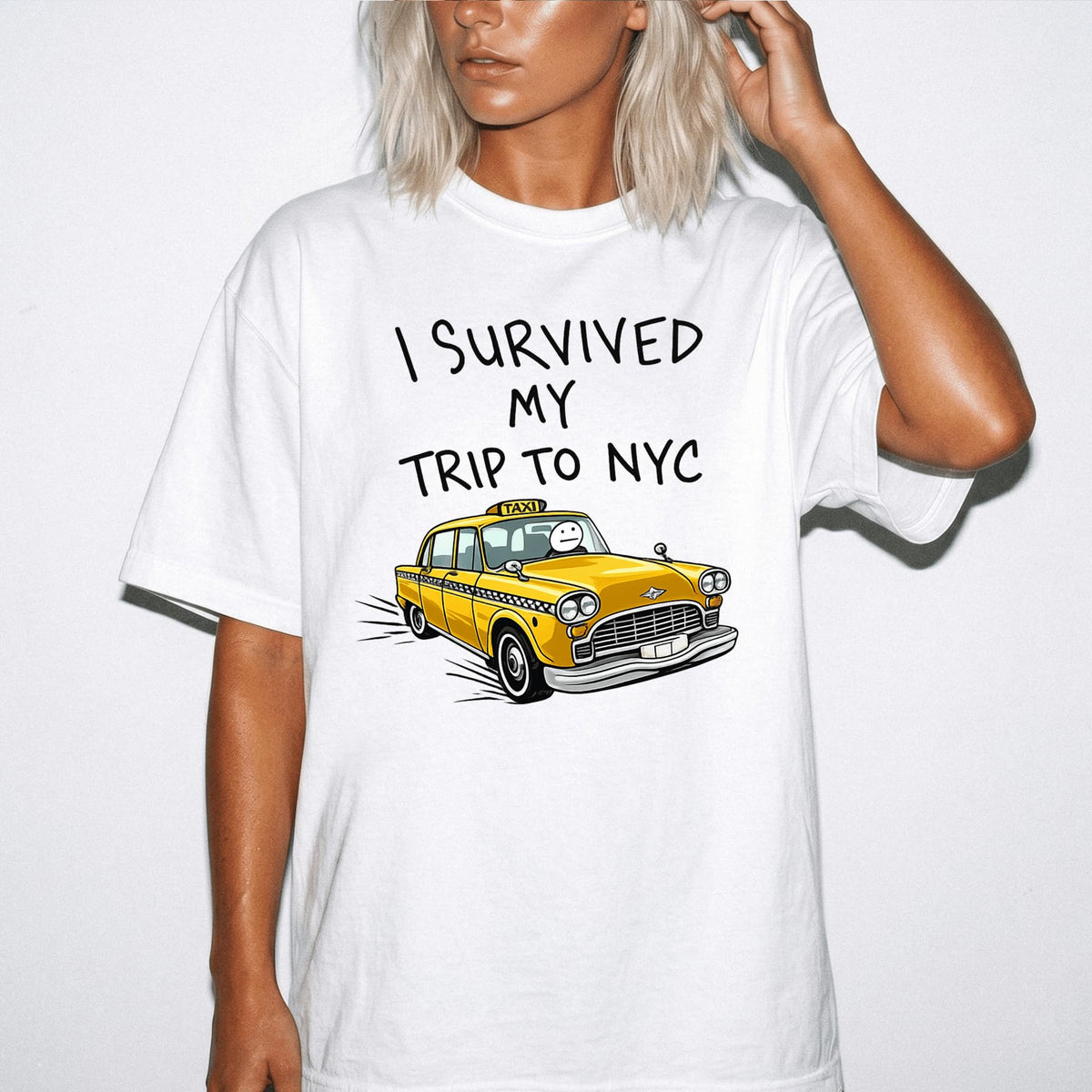 I Survived My Trip to NYC Tee, Funny Yellow Taxi Shirt